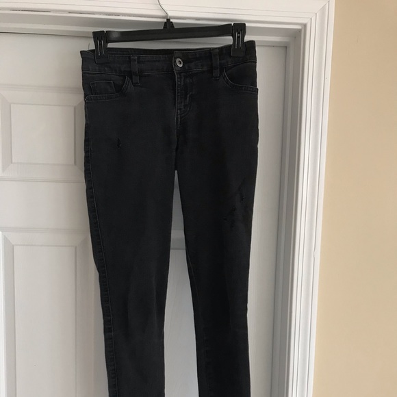 Guess Dark Grey distressed ankle jeans - Picture 1 of 4
